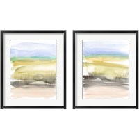 Framed 'Grassy Marsh 2 Piece Framed Art Print Set' border=