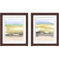 Framed 'Grassy Marsh 2 Piece Framed Art Print Set' border=