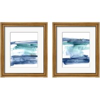 Framed 'Teal Inside 2 Piece Framed Art Print Set' border=