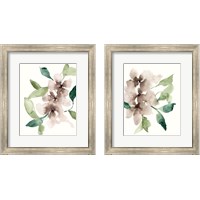 Framed Mauve Flowers 2 Piece Framed Art Print Set