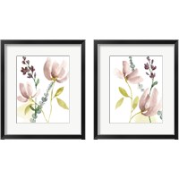 Framed Pastel Flower Composition 2 Piece Framed Art Print Set