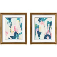 Framed 'Bright Vibe 2 Piece Framed Art Print Set' border=