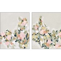 Framed 'Blushing Blooms 2 Piece Art Print Set' border=