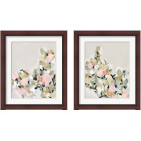 Framed 'Blushing Blooms 2 Piece Framed Art Print Set' border=