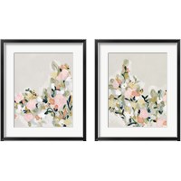 Framed 'Blushing Blooms 2 Piece Framed Art Print Set' border=