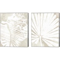 Framed Linen Tropical Silhouette 2 Piece Canvas Print Set
