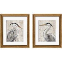 Framed Grey Heron 2 Piece Framed Art Print Set