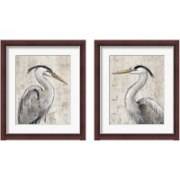 Framed Grey Heron 2 Piece Framed Art Print Set