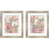 Framed Pretty Pink Floral 2 Piece Framed Art Print Set