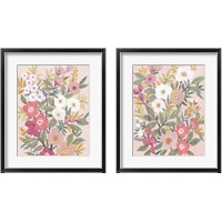 Framed Pretty Pink Floral 2 Piece Framed Art Print Set
