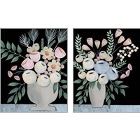 Framed 'Rosada Floral 2 Piece Art Print Set' border=