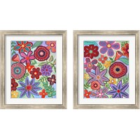 Framed 'Colorful Flores 2 Piece Framed Art Print Set' border=