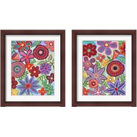 Framed 'Colorful Flores 2 Piece Framed Art Print Set' border=