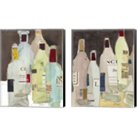 Framed 'Wines & Spirits 2 Piece Canvas Print Set' border=