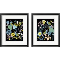 Framed 'Pleasure Garden 2 Piece Framed Art Print Set' border=