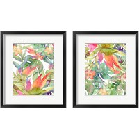Framed Tropical Watercolor 2 Piece Framed Art Print Set