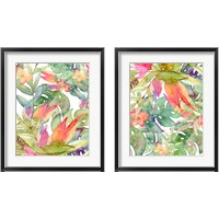 Framed 'Tropical Watercolor 2 Piece Framed Art Print Set' border=