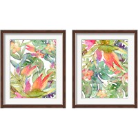 Framed Tropical Watercolor 2 Piece Framed Art Print Set