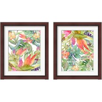 Framed 'Tropical Watercolor 2 Piece Framed Art Print Set' border=