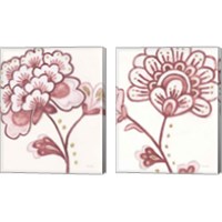Framed 'Flora Chinoiserie Pink 2 Piece Canvas Print Set' border=