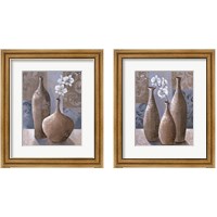 Framed 'Silver Orchids 2 Piece Framed Art Print Set' border=