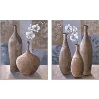 Framed Silver Orchids 2 Piece Art Print Set