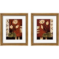 Framed Lotus Silhouette 2 Piece Framed Art Print Set