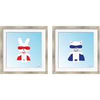 Framed 'Little Super Hero 2 Piece Framed Art Print Set' border=