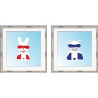 Framed 'Little Super Hero 2 Piece Framed Art Print Set' border=