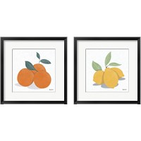 Framed 'Fruity Cocktails 2 Piece Framed Art Print Set' border=