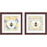 Framed 'Bee Harmony 2 Piece Framed Art Print Set' border=