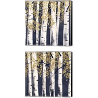 Framed 'Fresh Forest Indigo 2 Piece Canvas Print Set' border=