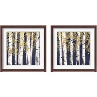 Framed 'Fresh Forest Indigo 2 Piece Framed Art Print Set' border=