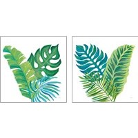 Framed 'Coconut Palm 2 Piece Art Print Set' border=