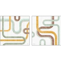 Framed 'Subway Lines 2 Piece Art Print Set' border=