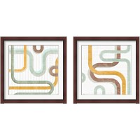 Framed 'Subway Lines 2 Piece Framed Art Print Set' border=