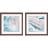 Framed 'Pastel Swirl 2 Piece Framed Art Print Set' border=