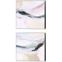 Framed 'Ocean Meadow 2 Piece Canvas Print Set' border=