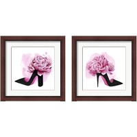 Framed 'Flower Heel 2 Piece Framed Art Print Set' border=