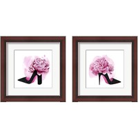 Framed 'Flower Heel 2 Piece Framed Art Print Set' border=