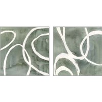 Framed 'Moss Swirl 2 Piece Art Print Set' border=