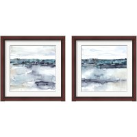 Framed 'View Across the Lake 2 Piece Framed Art Print Set' border=