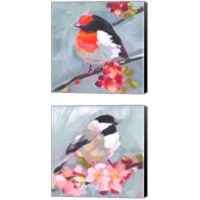 Framed 'Brushstroke Bird 2 Piece Canvas Print Set' border=