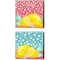 Framed 'Lemon Inspiration 2 Piece Canvas Print Set' border=