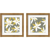 Framed 'White Petals 2 Piece Framed Art Print Set' border=