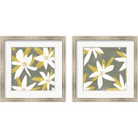 Framed 'White Petals 2 Piece Framed Art Print Set' border=