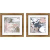 Framed 'Pastel Illusion 2 Piece Framed Art Print Set' border=