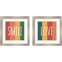 Framed Love & Smile 2 Piece Framed Art Print Set