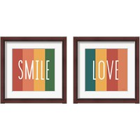 Framed Love & Smile 2 Piece Framed Art Print Set
