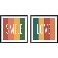 Framed Love & Smile 2 Piece Framed Art Print Set